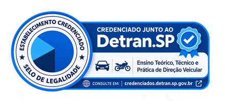 Selo de estabelecimento credenciado junto ao Detran-SP
